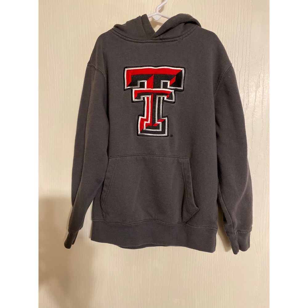 Stadium Athletics Texas Tech Red Raiders Youth XS Hoodie Charcoal Double T 0238
